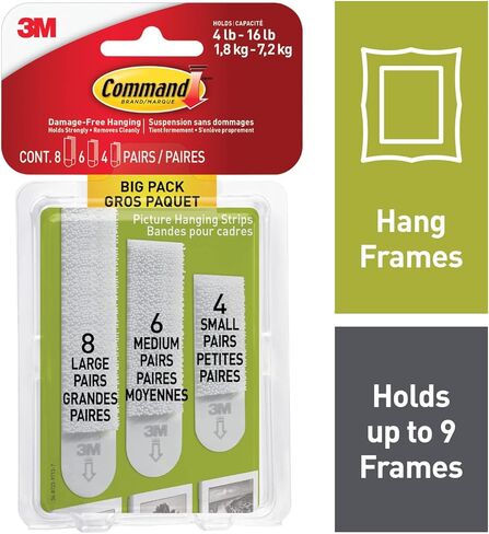 3M شرائط تعليق صور متنوعة من كوماند، عبوة كبيرة (17211-BP) in Kuwait