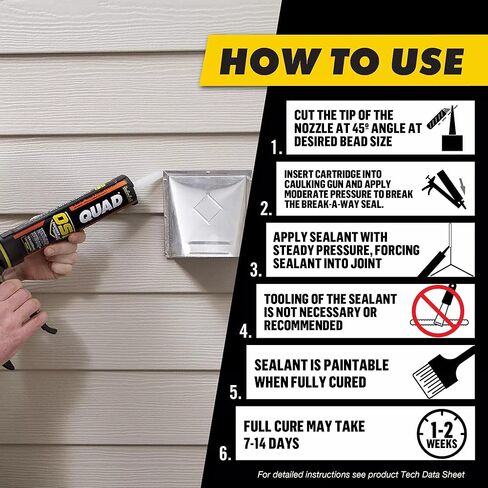 OSI Quad Window, Door and Siding Sealant Gray 595, 10 fl oz, Cartridge in Kuwait