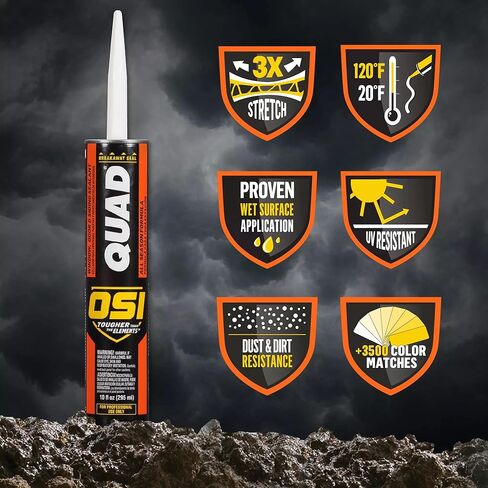 OSI مانع التسرب للنوافذ والأبواب والجوانب باللون الأسود 003، 10 أونصة سائلة، 1، خرطوشة in Kuwait