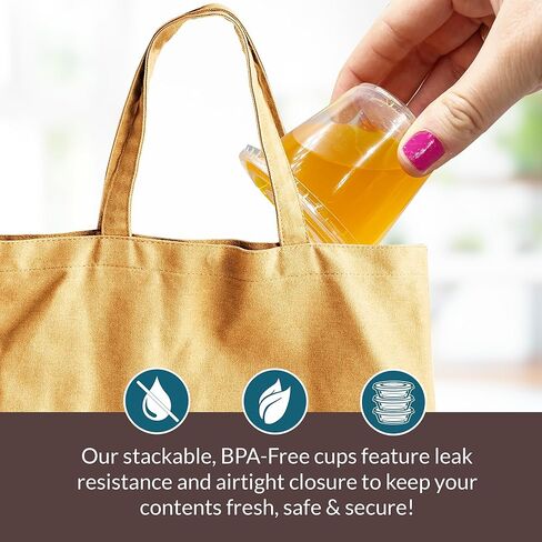 ريلي حاويات صغيرة 5 اونصة مع اغطية (250 مجموعة) | اكواب جيلو شوت مع اغطية | حاويات توابل بلاستيكية شفافة مع اغطية | اكواب 5 اونصة مع اغطية | اكواب صلصة 5 اونصة مع اغطية | اكواب سوفليه in Kuwait