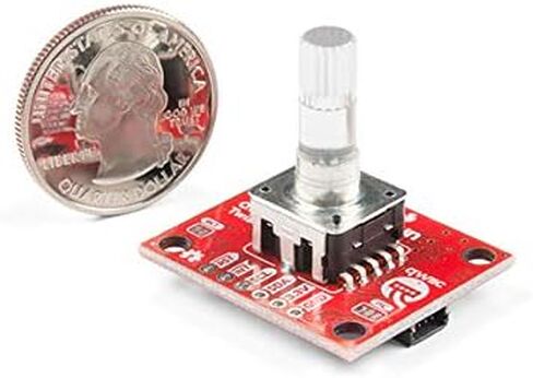 SparkFun Qwiic Twist - RGB Rotary Encoder Breakout-Small easy to use breakout Qwiic system for no soldering connection 6mm shaft for knob of choice Red Green Blue LEDs mix for 16 million color options in Kuwait