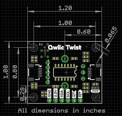 SparkFun Qwiic Twist - RGB Rotary Encoder Breakout-Small easy to use breakout Qwiic system for no soldering connection 6mm shaft for knob of choice Red Green Blue LEDs mix for 16 million color options in Kuwait