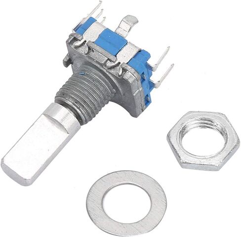 10pcs EC11 Rotary Encoder, 360 Degree Rotary Encoder Code Switch with Push Button Coding Switch Digital Potentiometer 5 Pin in Saudi Arabia