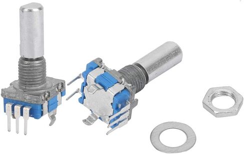 10pcs EC11 Rotary Encoder, 360 Degree Rotary Encoder Code Switch with Push Button Coding Switch Digital Potentiometer 5 Pin in Saudi Arabia