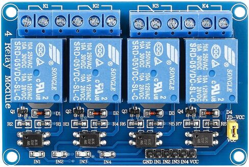 وحدة مرحل SunFounder Lab 4 5 فولت 4 قنوات متوافقة مع Arduino R3 1280 Arm PIC AVR STM32 in Kuwait