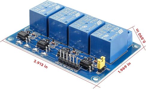 وحدة مرحل SunFounder Lab 4 5 فولت 4 قنوات متوافقة مع Arduino R3 1280 Arm PIC AVR STM32 in Kuwait