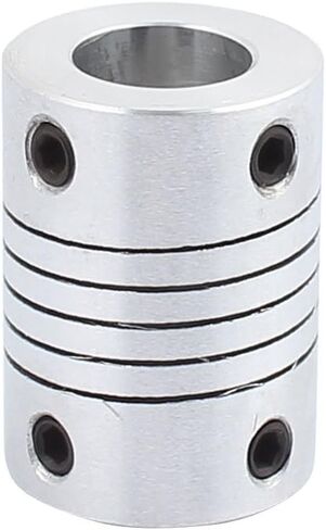 uxcell 3mm to 3mm Shaft Coupling 25mm Length 18mm Diameter Stepper Motor Coupler Aluminum Alloy Joint Connector for 3D Printer CNC Machine DIY Encoder in Saudi Arabia