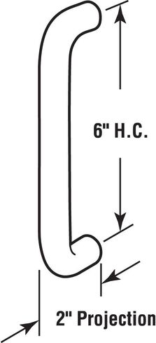 Sentry Supply 659-1049 مقبض سحب، 6 بوصات. مراكز الفتحات، ألومنيوم، مؤكسد شفاف، 3/4 بوصة. الإسقاط (حزمة واحدة) in Kuwait