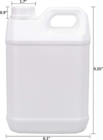 3 عبوات من أباريق بلاستيكية على شكل حرف F سعة 0.66 جالون من نيكونوم، زجاجة حاوية إبريق فارغة كبيرة مع أغطية محكمة الغلق مقاومة للأطفال، بلاستيك HDPE قابل لإعادة الاستخدام وخالي من مادة BPA، للاستخدام المنزلي والصناعي in Kuwait