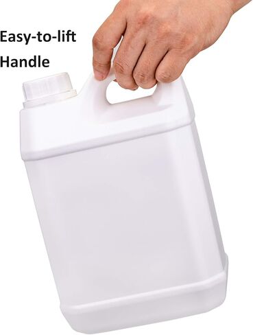 3 عبوات من أباريق بلاستيكية على شكل حرف F سعة 0.66 جالون من نيكونوم، زجاجة حاوية إبريق فارغة كبيرة مع أغطية محكمة الغلق مقاومة للأطفال، بلاستيك HDPE قابل لإعادة الاستخدام وخالي من مادة BPA، للاستخدام المنزلي والصناعي in Kuwait