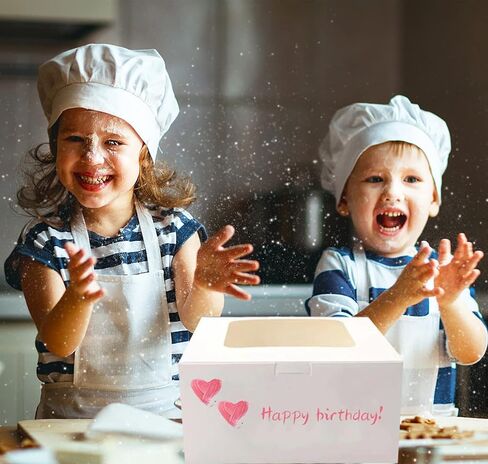 مجموعة علب الكيك مقاس 10 بوصة (30 قطعة، 15 صندوقًا و15 لوحة) صندوق كيك أبيض مقاس 10 × 10 × 5 بوصات مع نافذة للمعجنات والمخبوزات وعيد الحب وحلوى الزفاف وحفلات أعياد الميلاد وعيد الشكر وعيد الميلاد. in Kuwait