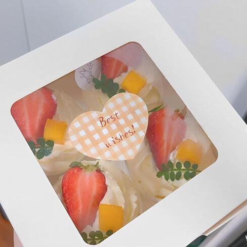 مجموعة علب الكيك مقاس 10 بوصة (30 قطعة، 15 صندوقًا و15 لوحة) صندوق كيك أبيض مقاس 10 × 10 × 5 بوصات مع نافذة للمعجنات والمخبوزات وعيد الحب وحلوى الزفاف وحفلات أعياد الميلاد وعيد الشكر وعيد الميلاد. in Kuwait