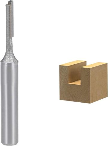 Uxcell راوتر بت 1/4 "عرقوب 1/8" قطع ضياء واحد مستقيم الناي كربيد لأعمال النجارة النجارة قاطعة المطحنة أداة 4 قطعة in Kuwait