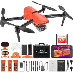 Autel Robotics EVO II Dual 640T Enterprise Bundle, 640*512@30fps Thermal Imaging Sensor＆8K Visual Camera EVO 2 Dual 640T Enterprise, 10+ Multiple Temperature Measurement Modes, 10 Thermal Color Palettes, Picture-in-Picture Mode, 720° Obstacle Avoidance, 4 in Saudi Arabia