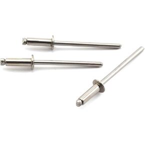 SDTC Tech Stainless Steel Blind Rivets 1/8" x 5/16" (4-3) Open End Type Pop Rivet Grip Range 1/8-3/16 inch (50 pack) in Saudi Arabia