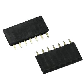 (عبوة من 30) رؤوس دبوس أنثى 2.54 مم درجة 1x7 دبابيس موصل رأس PCB أنثى صف واحد in Kuwait