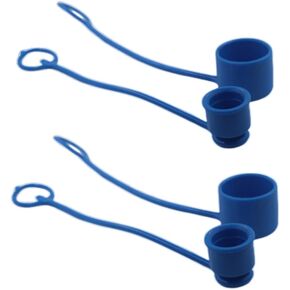 Black Rubber Dust Caps/Plugs For 1/2 Body Flat Face Hydraulic Bobcat Skid Steer Quick Couplers (4 Sets)