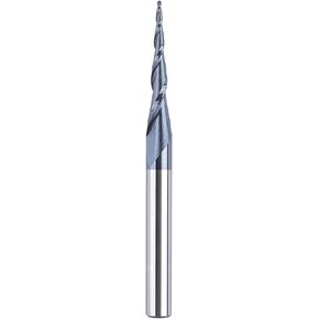 مجموعة مطحنة نهاية مدببة 4 قطع من SpeTool 1/4 بوصة ساق 3 بوصة OVL مع نصف قطر 4.0 مم قطر الأطراف (قطر 2.0 مم) لنحت الخشب لقم التوجيه باستخدام الحاسب الآلي