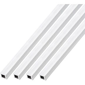 Square Aluminum Tube (6mm x 6mm x 1mm x 200mm) 4Pcs, 6063 Aluminum Tubing - for Home Furnishing, Machinery in Saudi Arabia