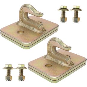 2 حزمة من خطاف الإمساك بدلو الجرار 5/16 بوصة، مسمار فولاذي مزخرف من الدرجة 70 على خطافات الإمساك مع لوحة داعمة لشاحنة الجرار RV UTV، أدوات التركيب متضمنة in Kuwait