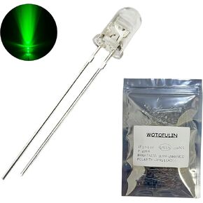 WOTOFULIN 5mm LED Diode Lights Kit 10pcs x 10 Colors Assorted LED Diodes Clear Lens White/Pink/Purple/Blue/Green/Yellow/Orange/Warm White/Red/Yellowish Green in Saudi Arabia