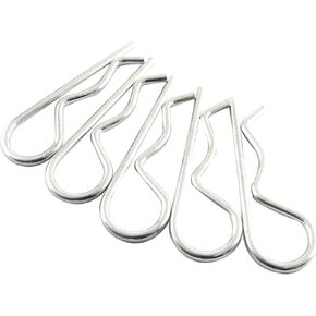 20Pcs R Clips Retaining Cotter Pins, Heavy Duty Zinc Plated Cotter Pin Hairpin Assortment Kit for Use On Hitch Pin Lock Systems - M2.5 X 55mm