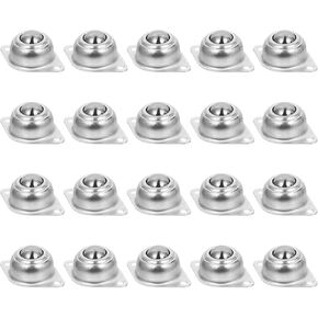 Scicalife Transfer Bearing Roller Balls - 20pcs Stainless Steel 360 Degrees Flange Mounted Round Ball Bearings - Screw Mounted Universal Rotation Caster for Transmission/Furniture in Saudi Arabia