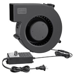 WDERAIR 140 مم × 40 مم مروحة منفاخ طرد مركزي ذات كرة مزدوجة كبيرة 12 فولت مع وحدة تحكم متغيرة السرعة AC 110 فولت 220 فولت لمشاريع عادم تهوية قابلة للنفخ أو التبريد in Kuwait