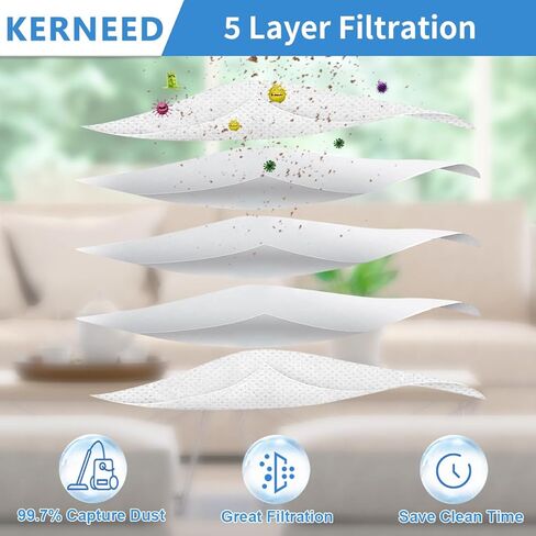 8 Pack 204811 Micron Magic Vacuum Bags Compatible with Kirby Sentria, Avalir, Ultimate G series, Diamond Edition, Part 204814 204808, with 1 Belt in Kuwait