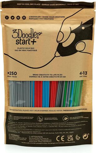 حزمة إعادة تعبئة خيوط الطباعة ثلاثية الأبعاد من 3Doodler Start (250 قطعة) عبوة من قطعة واحدة in Kuwait