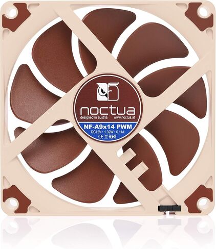 Noctua NF-A9x14 PWM, Premium Quiet Fan, 4-Pin (92x14mm, Brown) in Saudi Arabia