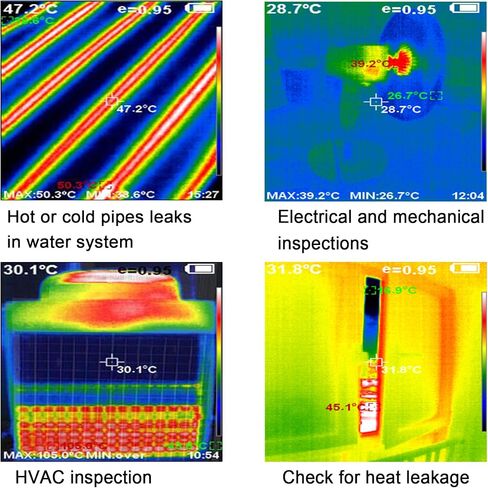 جهاز تصوير حراري بالأشعة تحت الحمراء بدقة 320 × 240، كاميرا تصوير حراري محمولة بدقة 76,800 بكسل، مقياس حرارة بالأشعة تحت الحمراء مع شاشة عرض ملونة مقاس 3.2 بوصة in Kuwait