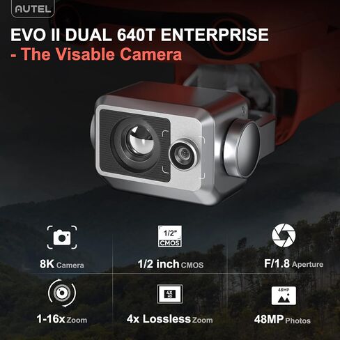 سلسلة إيفو تو برو المؤسسات من أوتيل روبوتيكس (ايفو II Dual640T Enterprise) ، مستشعر تصوير حراري 640*512 وكاميرا بصرية 48 ميجابيكسل، تفادى عوائق 360 درجة، 42 دقيقة أقصى وقت طيران in Kuwait