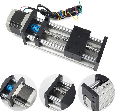 RATTMMOTOR EBX1605 500 مم / 19.69 بوصة محرك المرحلة الخطية باستخدام الحاسب الآلي محور بصري مزدوج 1605 كرة لولبية خطية منزلق السكك الحديدية باستخدام الحاسب الآلي دليل السكك الحديدية الخطية مع محرك Nema23 السائر 3A 1.2N.m لآلة التوجيه باستخدام الحاسب الآلي in Kuwait