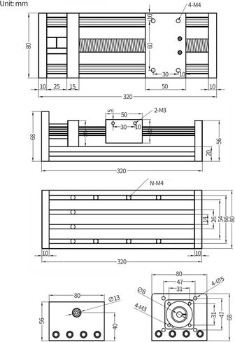 RATTMMOTOR EBX1605 500 مم / 19.69 بوصة محرك المرحلة الخطية باستخدام الحاسب الآلي محور بصري مزدوج 1605 كرة لولبية خطية منزلق السكك الحديدية باستخدام الحاسب الآلي دليل السكك الحديدية الخطية مع محرك Nema23 السائر 3A 1.2N.m لآلة التوجيه باستخدام الحاسب الآلي in Kuwait
