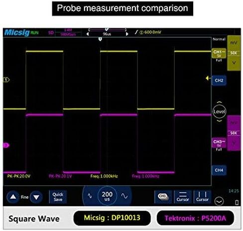 Micsig DP10013 Differential High Voltage Probe, 1300V 100MHz 3.5ns Rise Time 50X/500X Attenuation Rate, Tektronix P5200A P5205A P5210A in Saudi Arabia