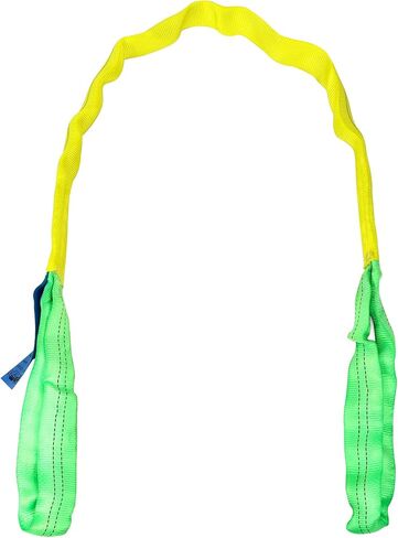QWORK 2 Pack 2" x 5' Lifting Slings Straps Polyester Web Slings, Heavy Duty Flat Eye Lift Sling, Web Slings, Winch Strap 4400 Lbs Vertical, 3520 Lbs Choker, 8800 Lbs Basket in Kuwait