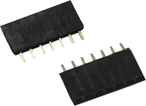 (عبوة من 30) رؤوس دبوس أنثى 2.54 مم درجة 1x7 دبابيس موصل رأس PCB أنثى صف واحد in Kuwait