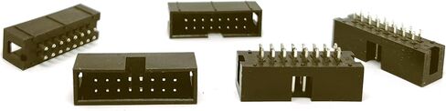 موصلات Pro 25-Pack 16P DCS 2.54mm 0.1 "Pitch 16 Pins ذكر صندوق رؤوس 2x8 صفوف مزدوجة 16 دبابيس ذكر مستقيم دبوس PCB DIP، صف مزدوج 2x8 16-P DC3 IDC موصل in Saudi Arabia