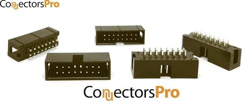 موصلات Pro 25-Pack 16P DCS 2.54mm 0.1 "Pitch 16 Pins ذكر صندوق رؤوس 2x8 صفوف مزدوجة 16 دبابيس ذكر مستقيم دبوس PCB DIP، صف مزدوج 2x8 16-P DC3 IDC موصل in Saudi Arabia