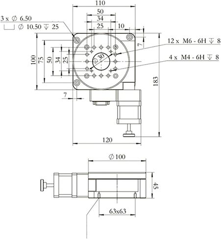 Rotating Platform TBVECHI HT03RA100 Precision Electric Rotating Machine Optical Rotating Platform Motorized Rotation Stage 100mm Bearing Scale in Kuwait