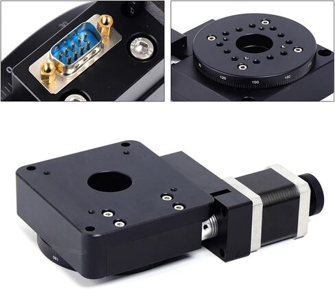 Rotating Platform TBVECHI HT03RA100 Precision Electric Rotating Machine Optical Rotating Platform Motorized Rotation Stage 100mm Bearing Scale in Kuwait
