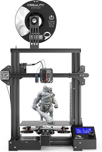 طابعة Creality Ender 3 Neo ثلاثية الأبعاد الرسمية مع مجموعة تسوية السرير التلقائي CR Touch، منصة طباعة زجاج كاربورندوم معدنية كاملة مع وظيفة طباعة استئناف، لوحة رئيسية صامتة 8.66 × 8.66 × 9.84 بوصة in Saudi Arabia