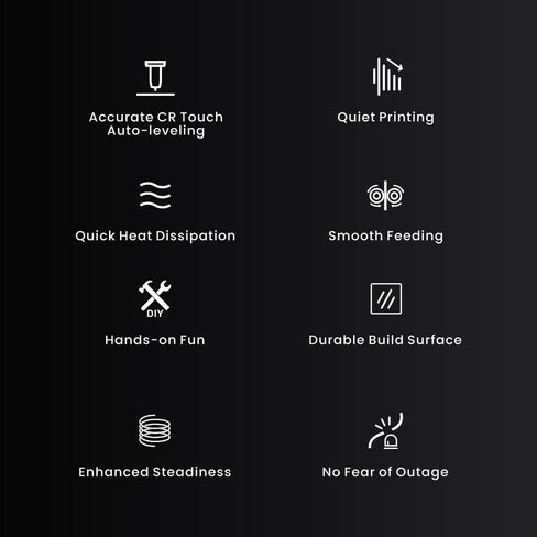 طابعة Creality Ender 3 Neo ثلاثية الأبعاد الرسمية مع مجموعة تسوية السرير التلقائي CR Touch، منصة طباعة زجاج كاربورندوم معدنية كاملة مع وظيفة طباعة استئناف، لوحة رئيسية صامتة 8.66 × 8.66 × 9.84 بوصة in Saudi Arabia