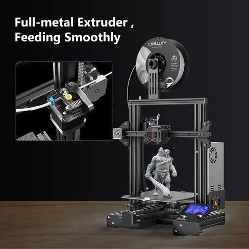 طابعة Creality Ender 3 Neo ثلاثية الأبعاد الرسمية مع مجموعة تسوية السرير التلقائي CR Touch، منصة طباعة زجاج كاربورندوم معدنية كاملة مع وظيفة طباعة استئناف، لوحة رئيسية صامتة 8.66 × 8.66 × 9.84 بوصة in Saudi Arabia
