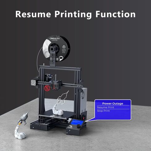 طابعة Creality Ender 3 Neo ثلاثية الأبعاد الرسمية مع مجموعة تسوية السرير التلقائي CR Touch، منصة طباعة زجاج كاربورندوم معدنية كاملة مع وظيفة طباعة استئناف، لوحة رئيسية صامتة 8.66 × 8.66 × 9.84 بوصة in Saudi Arabia