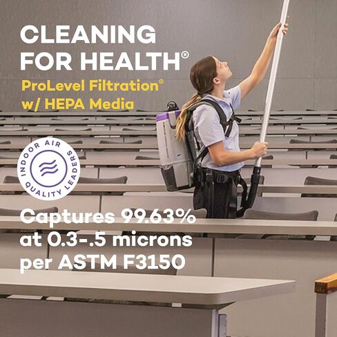 ProTeam Super Coach Pro 6 Commercial Backpack Vacuum with ProBlade Hard Surface and Carpet Tool Kit, 6 Quart, Corded, 107535 in Kuwait