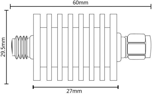 مخفف BECEN 10db 10W SMA ذكر إلى أنثى، مخفف ثابت 10 وات DC-3.0 جيجا هرتز 50ohm (10dB) in Kuwait
