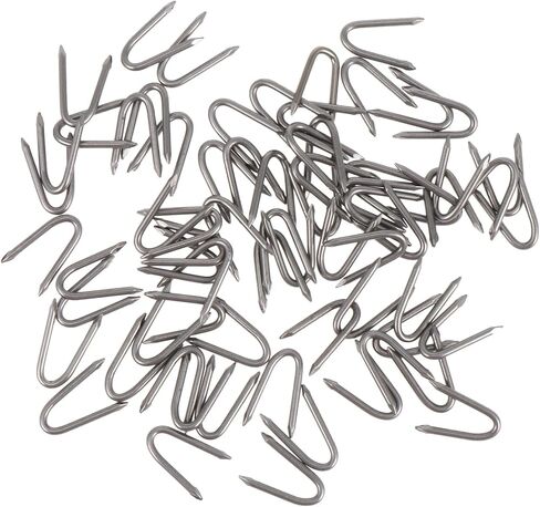 200 PCS Steel Wire Fencing Staples, Galvanized U-Shaped Fence Staple Nails, Heavy Duty Fasteners Staples Nails for Wire Mesh and Woven Fencing in Saudi Arabia
