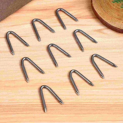 200 PCS Steel Wire Fencing Staples, Galvanized U-Shaped Fence Staple Nails, Heavy Duty Fasteners Staples Nails for Wire Mesh and Woven Fencing in Saudi Arabia